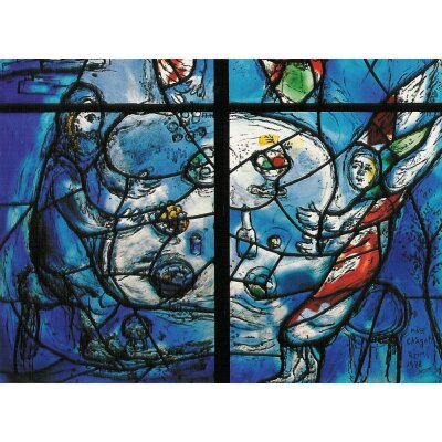 Marc Chagall. Abrahams Mahl, Chorfenster
