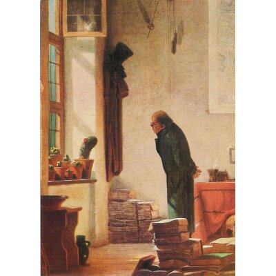 Carl Spitzweg. Der Kaktusliebhaber, Ausschnitt
