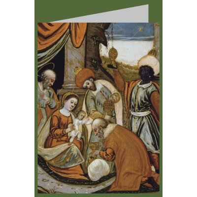 Griechisch-Adriatische Ikone. Anbetung der drei Weisen,16.Jh