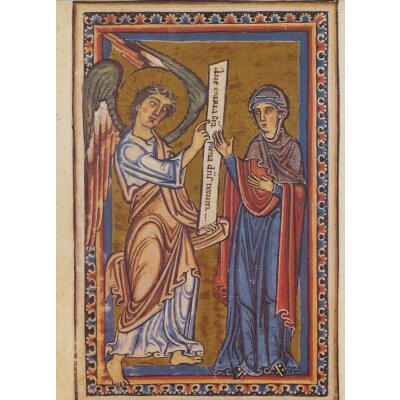 Verkündung. Psalterium, Mitteldeutschland Ende 12. Jh.