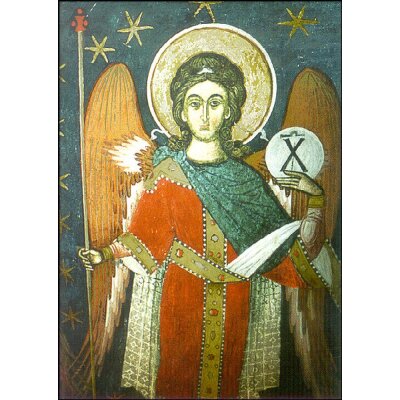 Erzengel aus "Himmlische Hierarchien", Anf. 16.Jh.Fresko