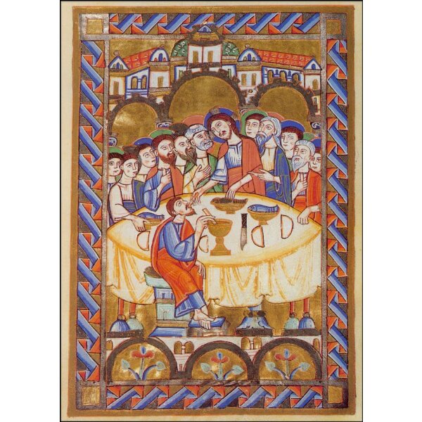 Abendmahl. Evangelistar aus Altomünster um 1130