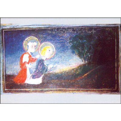 Irakli Parjiani. Petrus u. Johannes a. d. Weg zum Grab