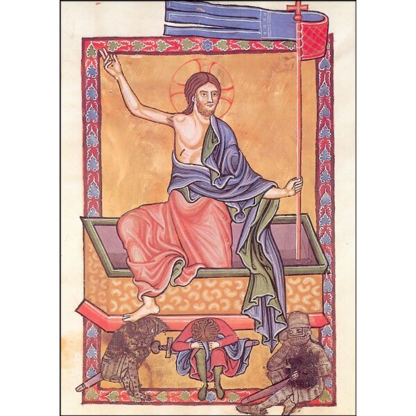 Auferstehung. Bamberger Psalter 13. Jh.