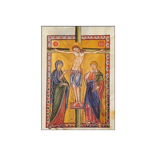 Kreuzigung. Bamberger Psalter 13. Jh. KK