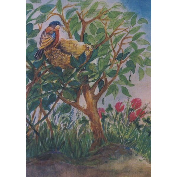 Johanna Schneider. Vogel am Nest