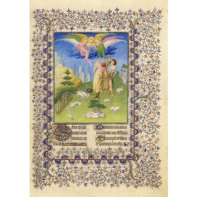 Les Belles Heures du Duc Berry. Verkündung an die Hirten, 1410