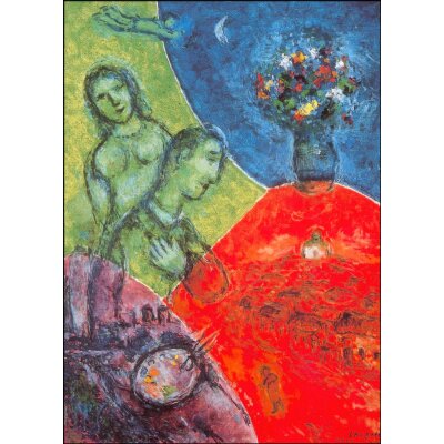 Marc Chagall. Selbstbildnis mit Blumenstrauß