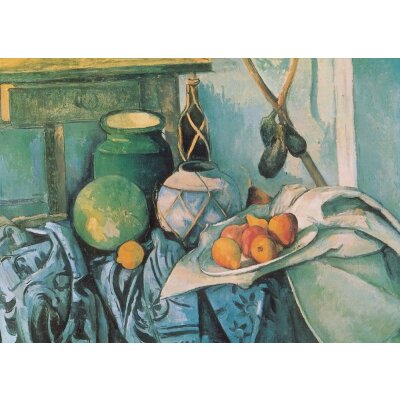 Paul Cézanne. Stilleben mit Krug und Auberginen