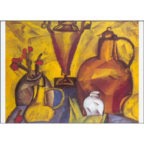 Lyonel Feininger. Gelbes Stilleben mi Samowar, 1916