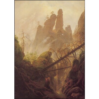 Caspar David Friedrich. Felsenpartie im Elbsandsteingebirge
