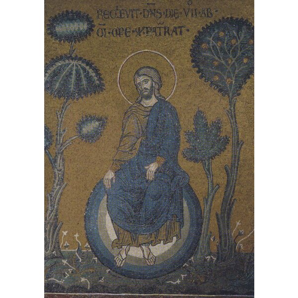 Ruhetag des Schöpfers, um 1174. Mosaik