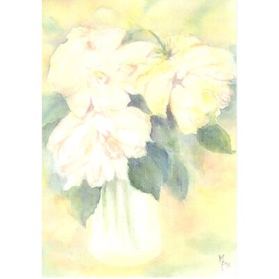 Biasio-Fulgosi, Mariella. Pivoines, Aquarelle