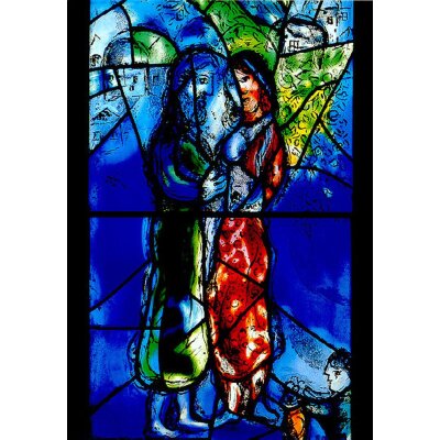 Marc Chagall. Isaak und Rebekka, Chorfenster