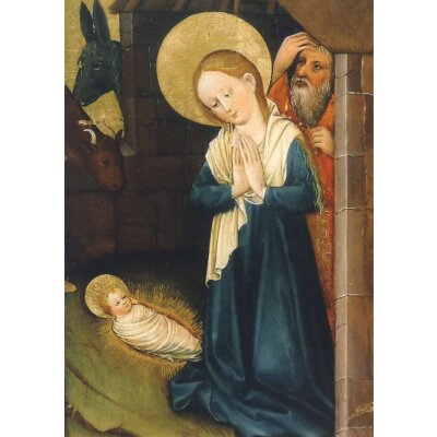 Staufener Altar. Anbetung. Oberrhein, um 1420/30