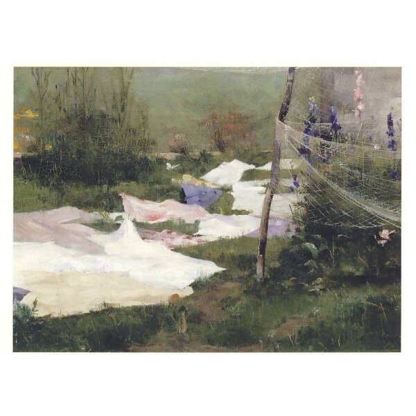 Helene Schjerfbeck. Trocknende Kleider (Wäsche), 1883