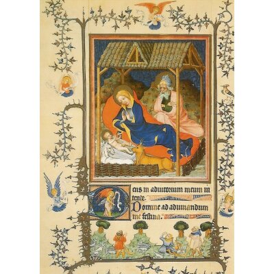 Geburt Christi. Stundenbuch "Notre Dame". 14. Jh.
