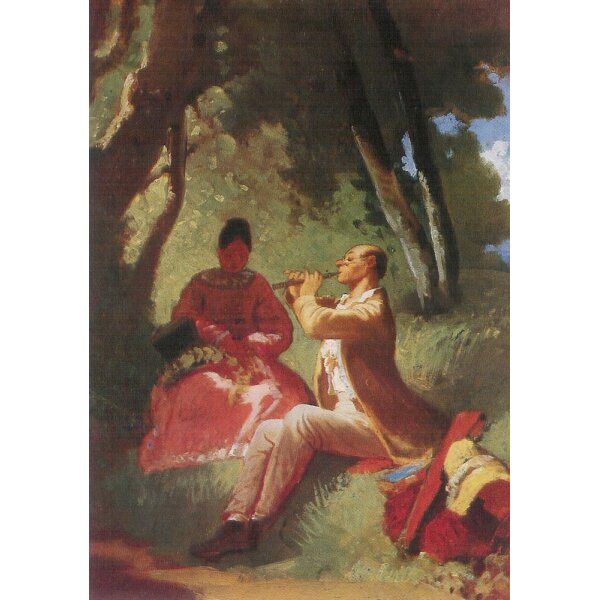 Carl Spitzweg. Das Flötenkonzert, um 1855