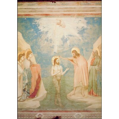 Giotto di Bondone. Taufe Christi, Kunstdruck "A"