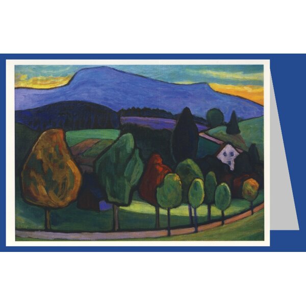 Gabriele Münter. Landschaft mit blauem Berg, 1952. DK