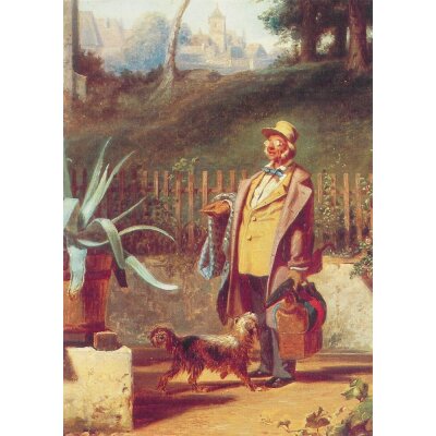 Carl Spitzweg. Die Jugendfreunde Ausschnitt)