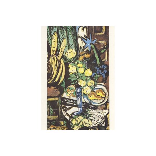 Max Beckmann. Gelbe Rosen, 1937. Kunstkarte 2. Wahl