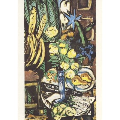 Max Beckmann. Gelbe Rosen, 1937. Kunstkarte 2. Wahl
