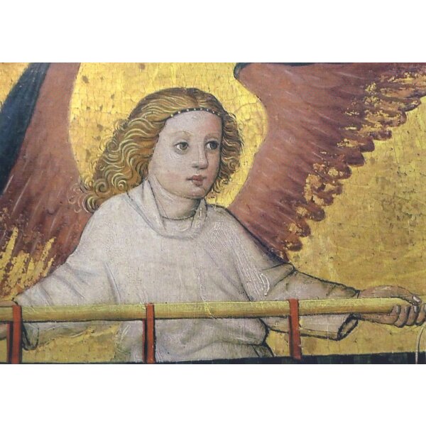 Oberrheinisch. Engel, Himmelfahrt Christi, um 1500