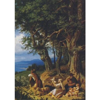 Adrian-Ludwig Richter. Junilandschaft (Ausschnitt.). KK