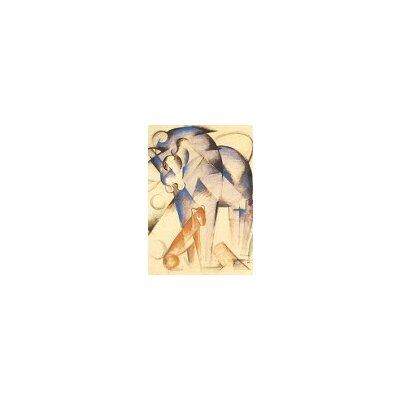 Franz Marc . Fabeltiere, Pferd und Hund, 1913