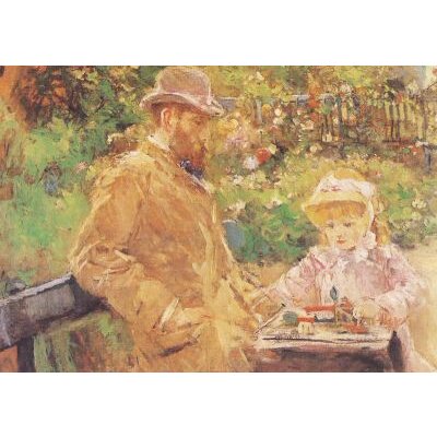 Berthe Morisot. Eugene Manet und seine Tochter in Bougival