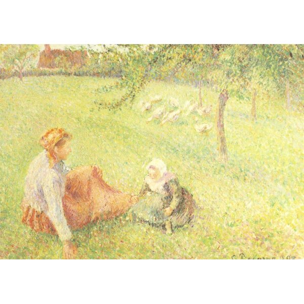 Camille Pissarro. Die Gänsehirtin, Ausschnitt, 1893