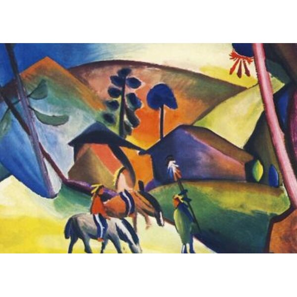 August Macke. Indianer und Pferd, 1911