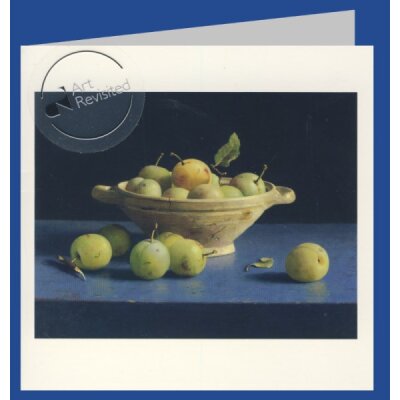 Helmantel, H. Schale mit Pflaumen, 2003. 10x10-MK