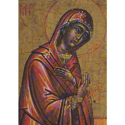 Griechisch. Christus-Ikone aus einer Deesis, 17. Jh.