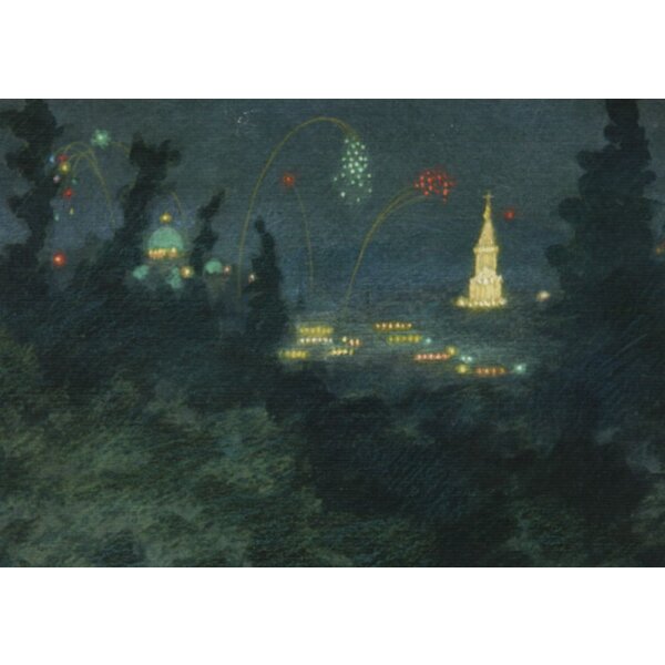Ernst Kreidolf. Bern mit Münster bei Nacht