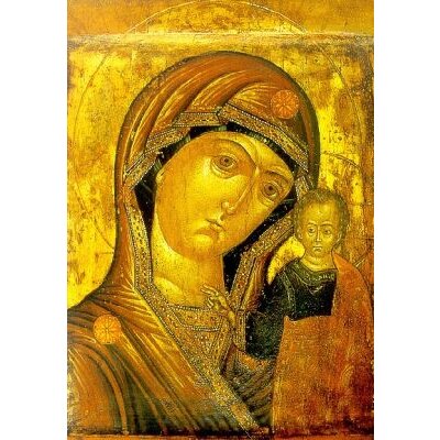 Gottesmutter Kasanskaja, russisch, 19. Jh.