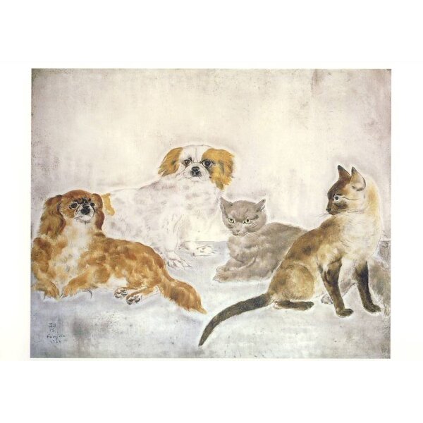 Tsugouharu Leonard Foujita. Hunde und Katzen