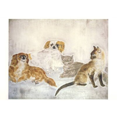 Tsugouharu Leonard Foujita. Hunde und Katzen