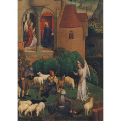 Hans Memling. Verkündung an Maria und an die Hirten 1480