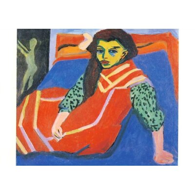 Ernst Ludwig Kirchner. Sitzendes Mädchen, 1910/20