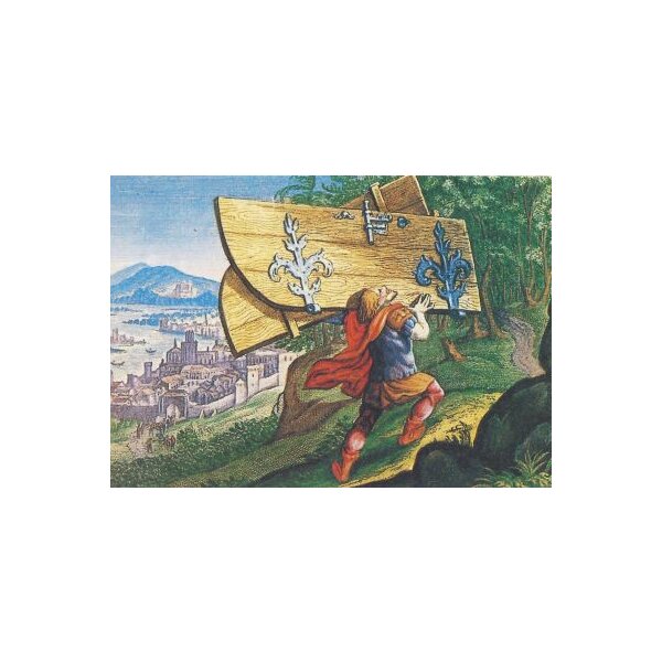 Merian, Matthaeus. Simson mit den Stadttoren von Gaza