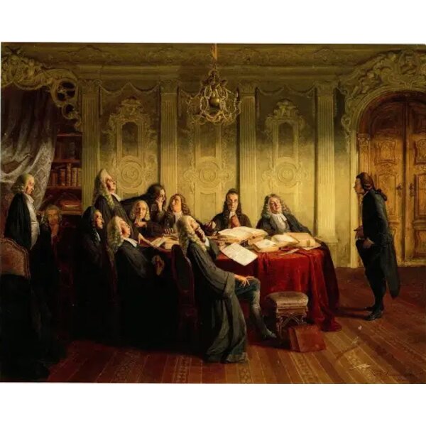 Johann Peter Hasenclever. Hieronymus Jobs im Examen, 1840