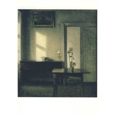 Vilhelm Hammershoi. Interieur mit Topfpflanze ..., 1910/11