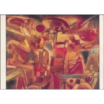 Paul Klee. Felsenlandschaft mit Palmen und Tannen, 1919