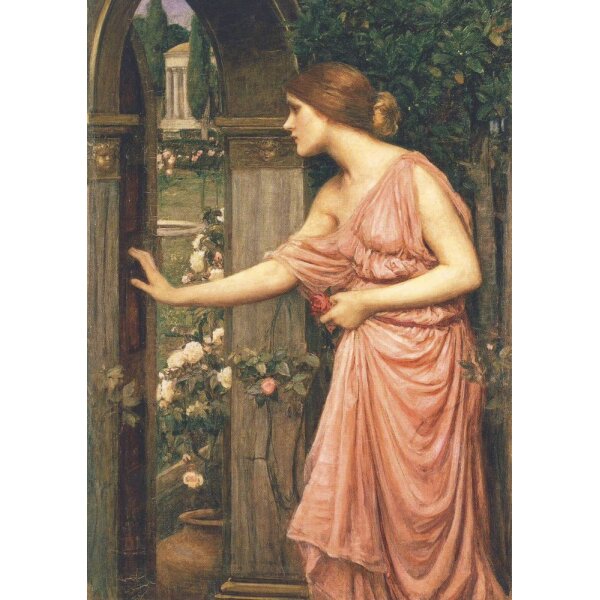 John William Waterhouse. Psyche betritt Amors Garten