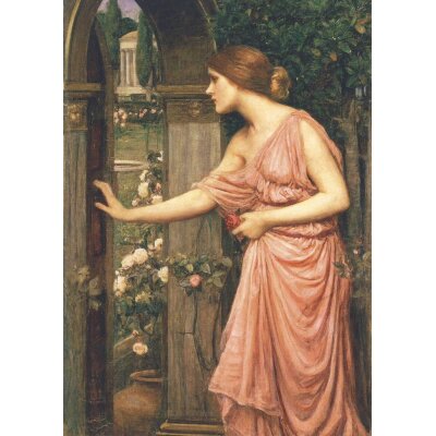 John William Waterhouse. Psyche betritt Amors Garten