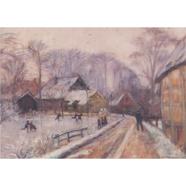 Otto Modersohn. Eisvergnügen in der Bredenau, 1934