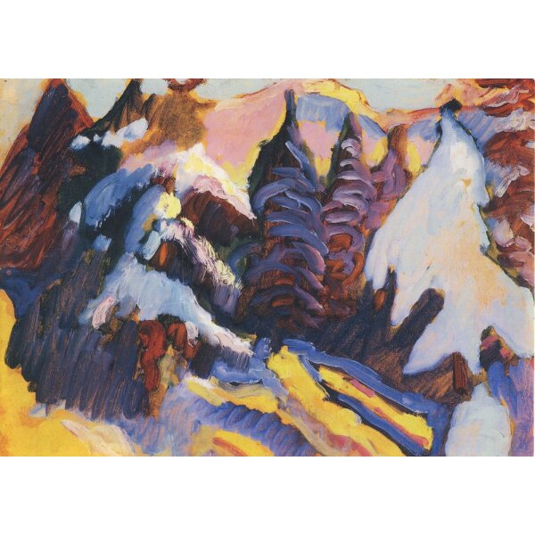 Wassily Kandinsky. Verschneite Bäume in Kochel, 1909