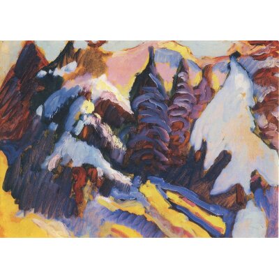 Wassily Kandinsky. Verschneite Bäume in Kochel, 1909
